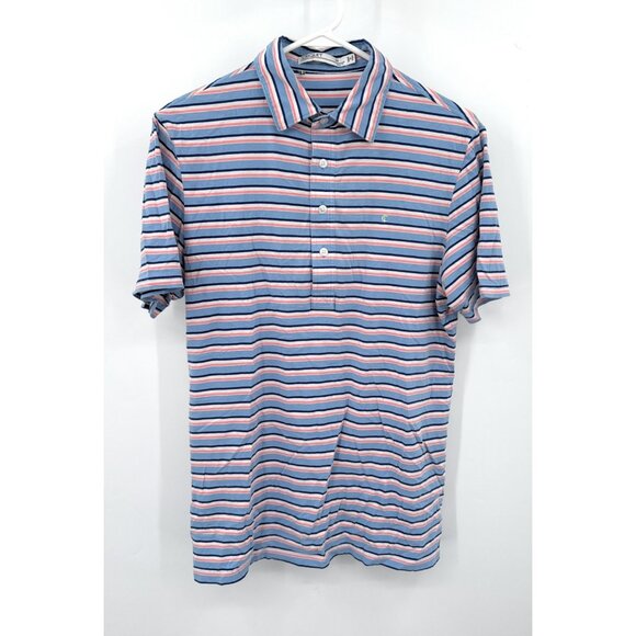 Criquet Shirt Mens M Blue Striped Golf Polo Stretch Rugby - Picture 1 of 4